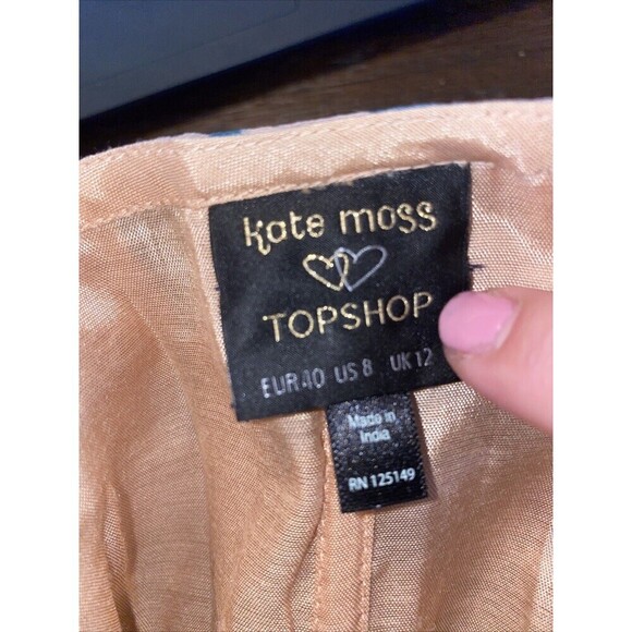 Kate Moss X Topshop Strapless Dress, Size US8 UK12, Zebra Print ruffles - Picture 8 of 8